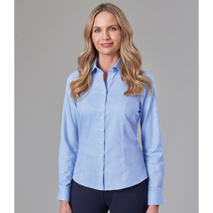 Brook Taverner Ladies Aspen Long Sleeve Oxford Shirt Thumbnail