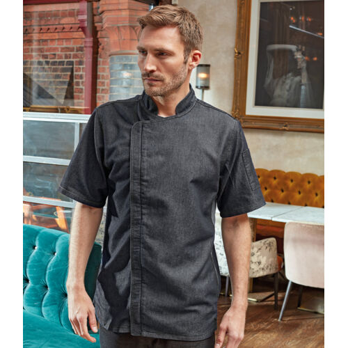 Premier Short Sleeve Zipped Chef's Jacket Thumbnail