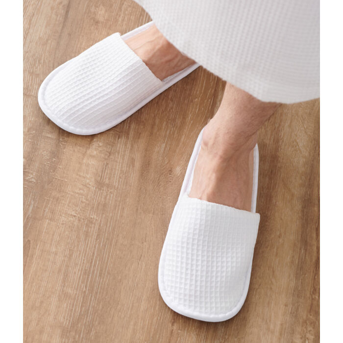 Towel City Waffle Mule Slippers Thumbnail