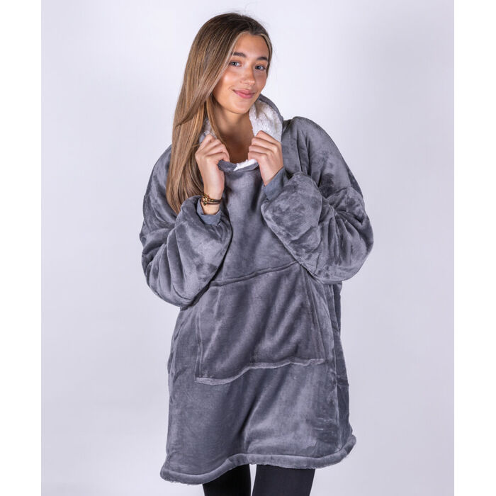 The Ribbon oversized cosy reversible sherpa hoodie Thumbnail