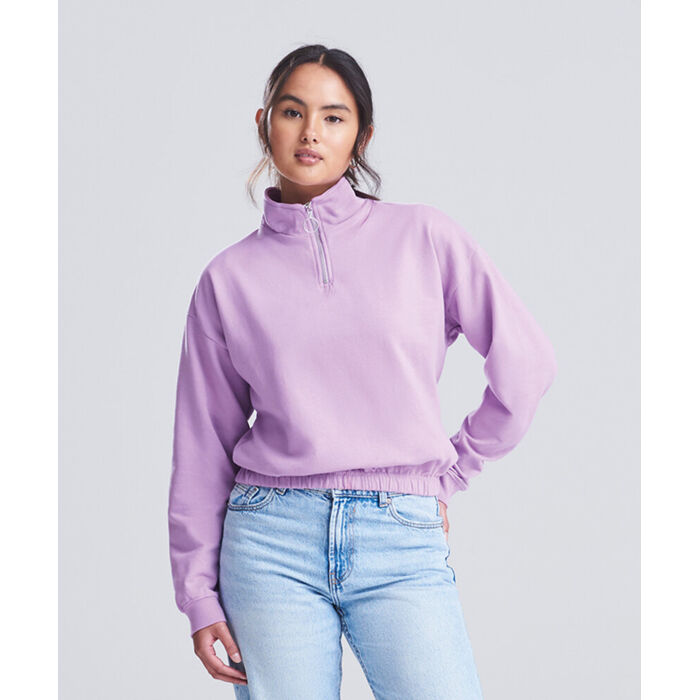 Women's cropped ¼-zip sweat Thumbnail