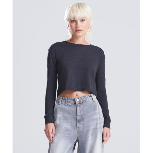 Women's long sleeve cropped T Thumbnail