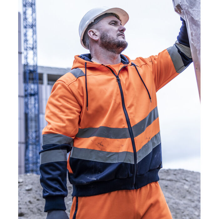 Pro hi-vis full zip hoodie Thumbnail