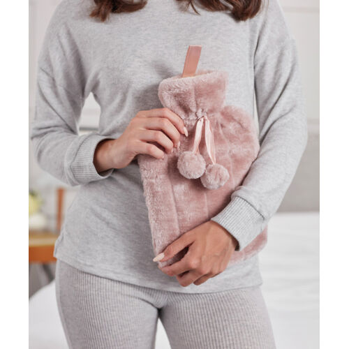 Luxury classic faux fur hot water bottle and cover Thumbnail
