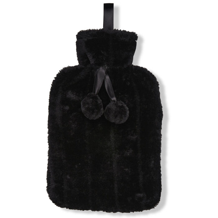 Luxury classic faux fur hot water bottle and cover Thumbnail