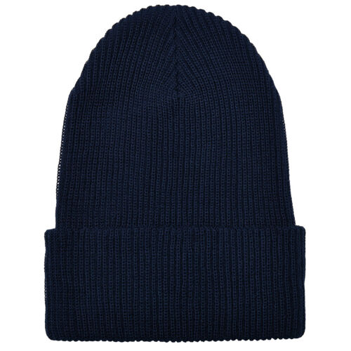 Recycled yarn ribbed knit beanie (1504RY) Thumbnail