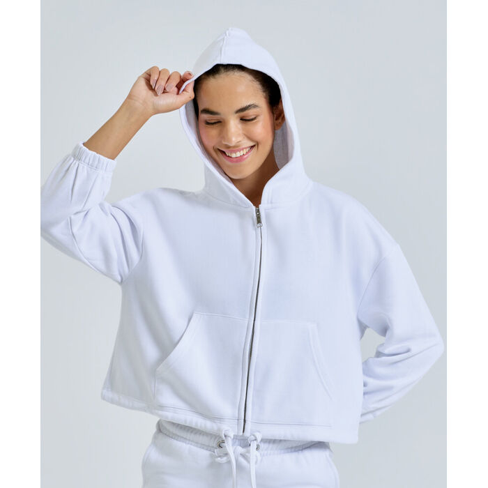 Women’s TriDri® recycled drawstring full-zip hoodie Thumbnail