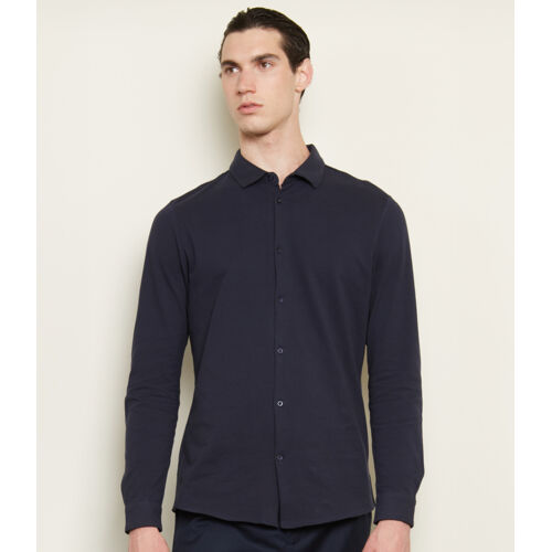 NEOBLU Basile Organic Cotton Long Sleeve Piqué Shirt Thumbnail