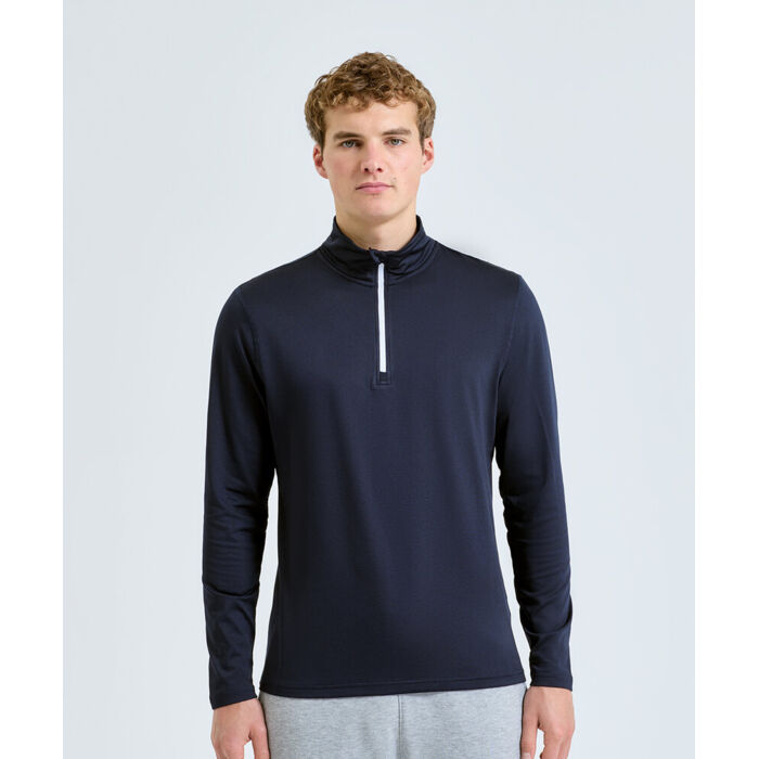 TriDri® recycled long sleeve brushed back ¼ zip top Thumbnail