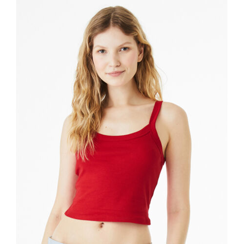 Bella Ladies Micro Rib Spaghetti Strap Tank Top Thumbnail