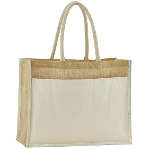 Westford Mill Cotton Pocket Natural Starched Jute Shopper Thumbnail