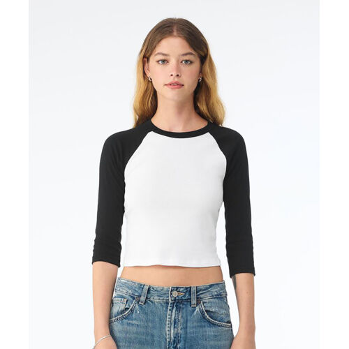 Women’s micro rib 3/4 raglan baby t-shirt Thumbnail