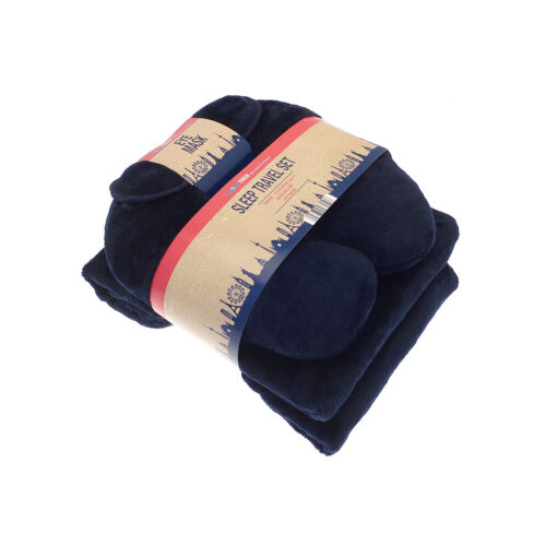 Travel set (neck pillow, eye mask and fleece blanket) Thumbnail