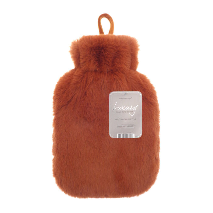 Super luxury faux fur hot water bottle and cover Thumbnail