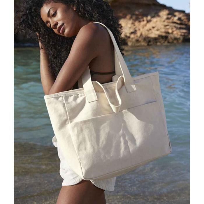 Westford Mill Double Handle Cargo Pocket Tote Bag Thumbnail