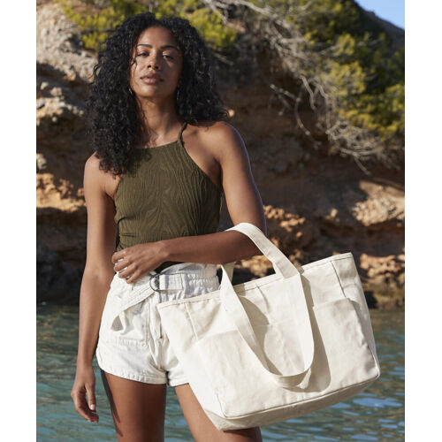 Double-handle cargo pocket tote Thumbnail