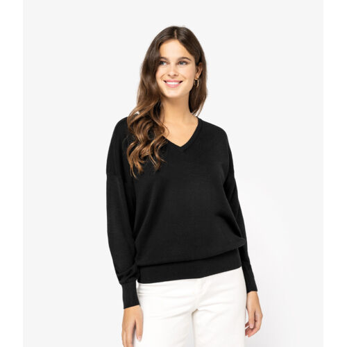 Spasso Ladies TENCEL™ V Neck Sweater Thumbnail