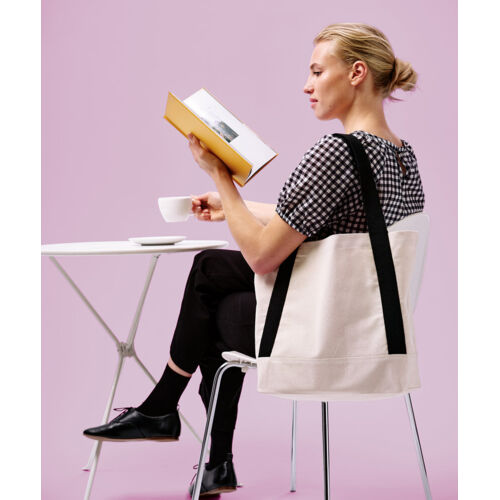 Dakota recycled contrast strap tote Thumbnail