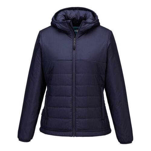Women’s professional hooded insulated baffle jacket (S613) Thumbnail
