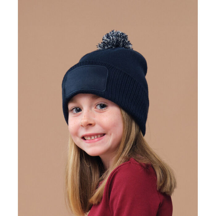 Kids snowstar patch beanie Thumbnail