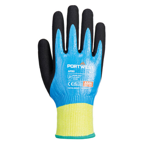 Cut D13 Nitrile aqua gloves (AP50) Thumbnail
