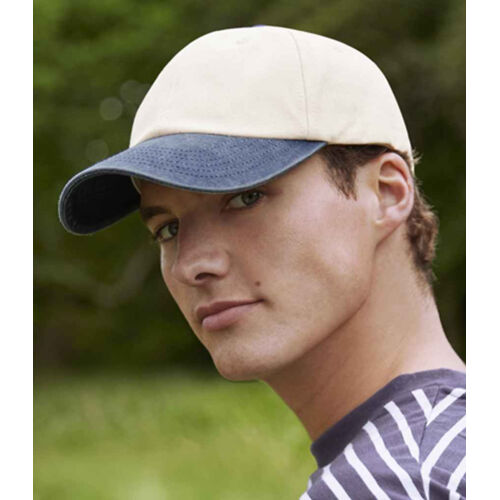 Beechfield Contrast Peak Low Profile Vintage Cap Thumbnail