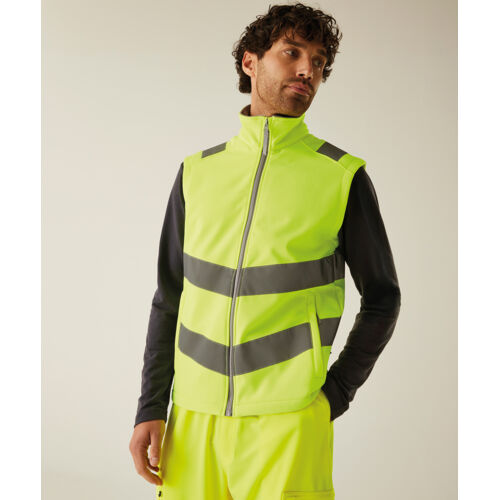 Regatta High Visibility Pro Contract Ablaze Soft Shell Bodywarmer Thumbnail