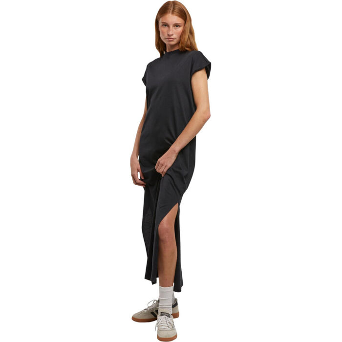 Women’s long extended shoulder dress Thumbnail