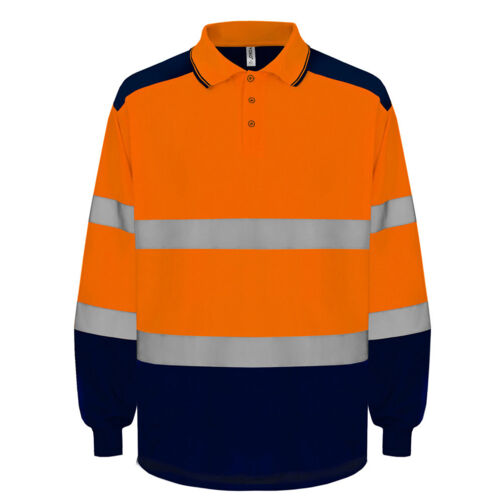 Hi-vis two-tone long sleeve polo (HVJ330) Thumbnail