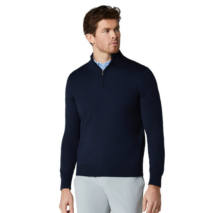 1/4-zip merino blend sweater Thumbnail