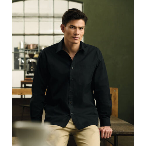 Long sleeve polycotton easycare poplin shirt Thumbnail