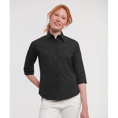 Women's ¾ sleeve easycare fitted shirt Thumbnail