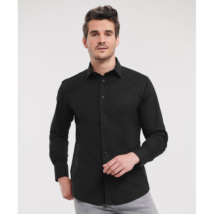Long sleeve easycare fitted shirt Thumbnail