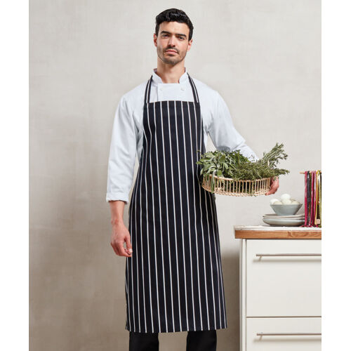 Striped bib apron Thumbnail