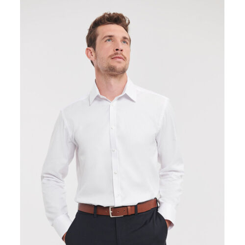 Long sleeve herringbone shirt Thumbnail