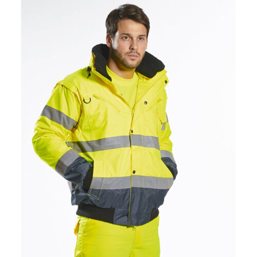 Hi-vis contrast bomber jacket (C465) Thumbnail