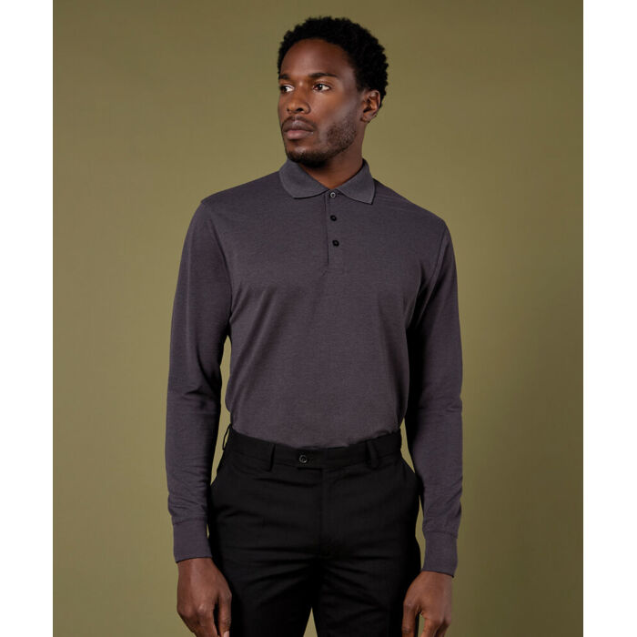 Piqué polo long-sleeved (classic fit) Thumbnail