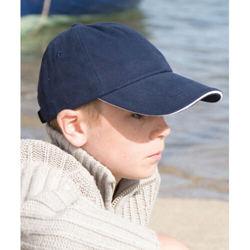 Junior low-profile heavy brushed cotton cap with sandwich peak Thumbnail