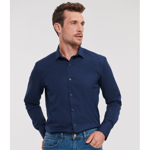 Russell Collection Long Sleeve Ultimate Stretch Shirt Thumbnail