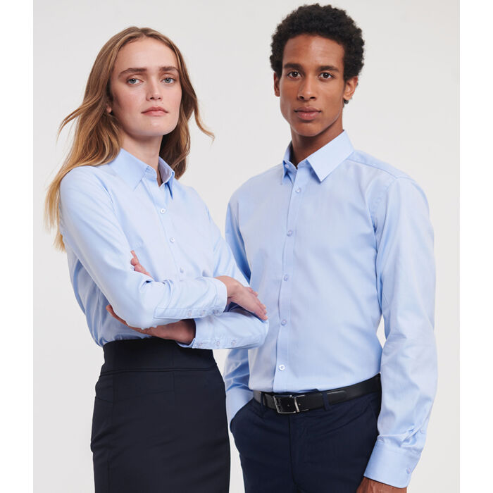 Russell Athletic Collection Long Sleeve Herringbone Shirt Thumbnail