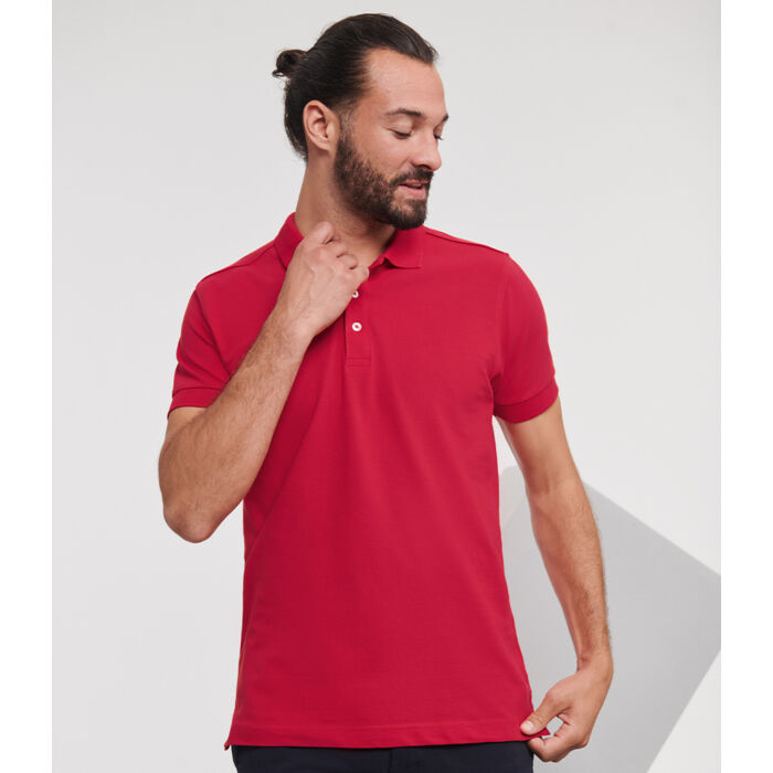 Russell Athletic Stretch Piqué Polo Shirt Thumbnail