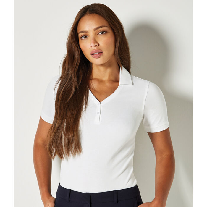 Kustom Kit Sophia Comfortec® V Neck Polo Shirt Thumbnail