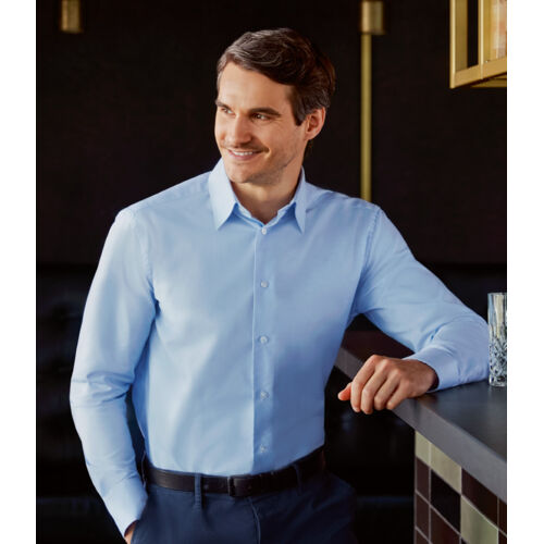 Russell Collection Long Sleeve Tailored Oxford Shirt Thumbnail