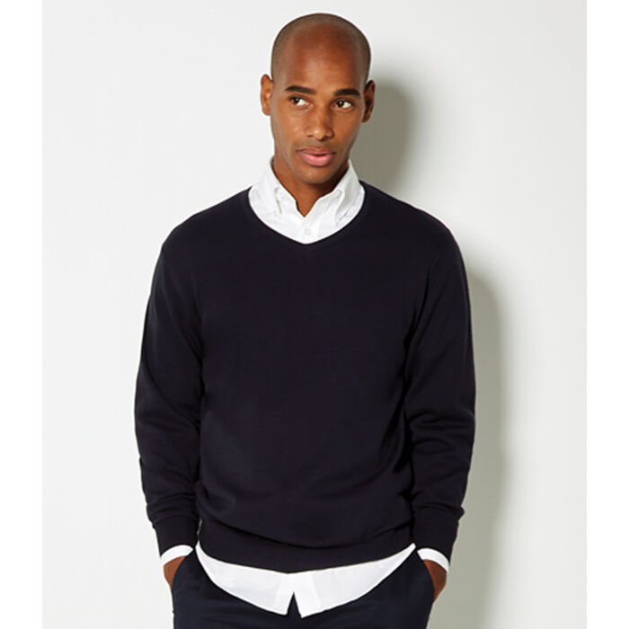 Kustom Kit Arundel Cotton Acrylic V Neck Sweater Thumbnail