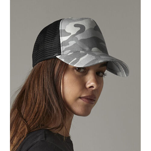 Beechfield Camo Snapback Trucker Cap Thumbnail