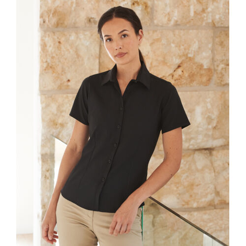Henbury Ladies Short Sleeve Wicking Shirt Thumbnail