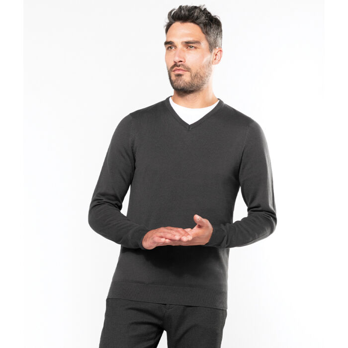 Kariban Cotton Acrylic V Neck Sweater Thumbnail