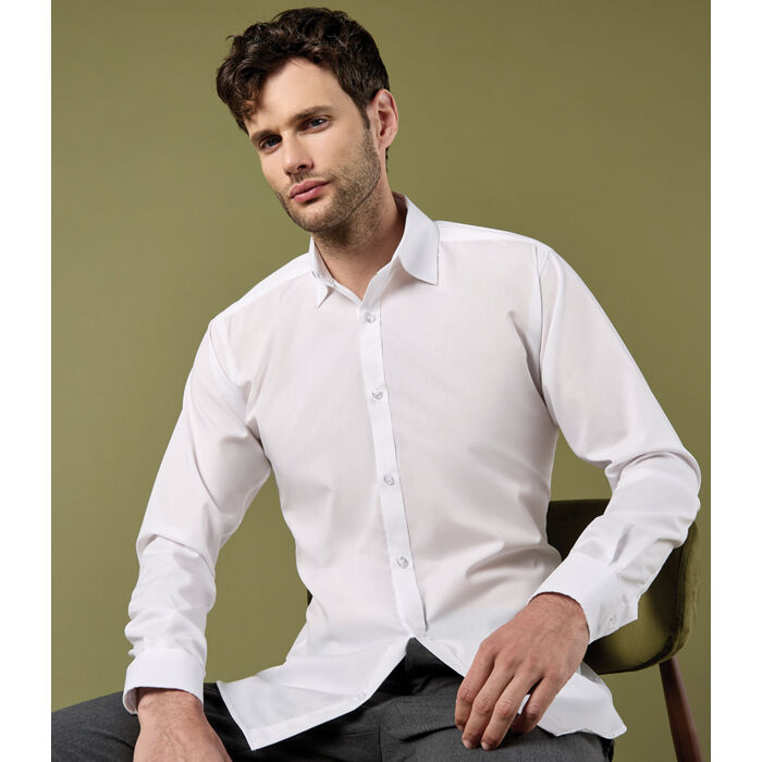 Kustom Kit Long Sleeve Slim Fit Business Shirt Thumbnail