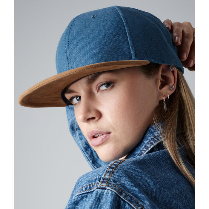 Beechfield Suede Peak Snapback Cap Thumbnail