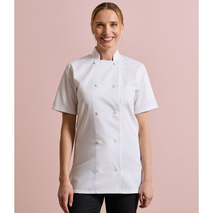 Premier Ladies Short Sleeve Chef's Jacket Thumbnail